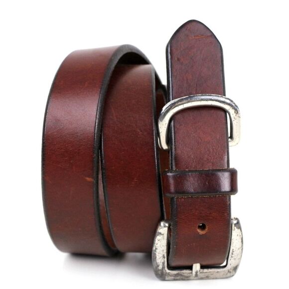 Eddie Bauer SADDLE BROWN GENUINE LEATHER 1"Wd CASUAL DRESS WOMEN'S BELT M (I58 - Picture 1 of 12